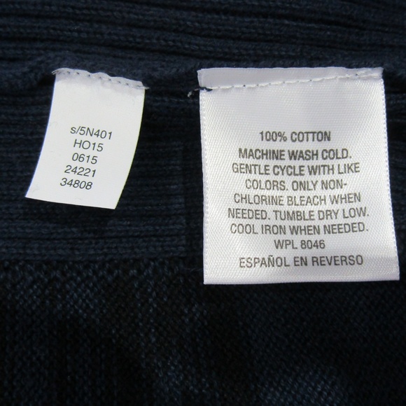 NEW INC Navy Blue Black Military Style Sweater M - Picture 5 of 5